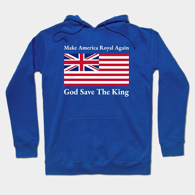 Funny Red Blue Make America Royal Again Flag Hoodie by redhomestead